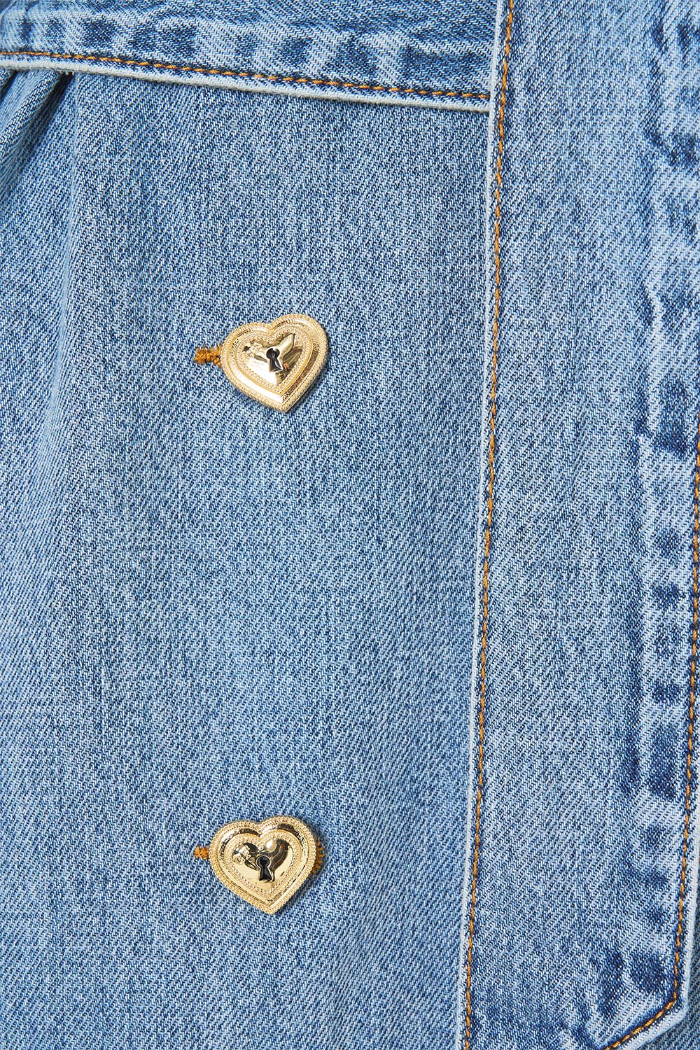 The CAMILLA TUCKED SHOULDER COAT DENIM