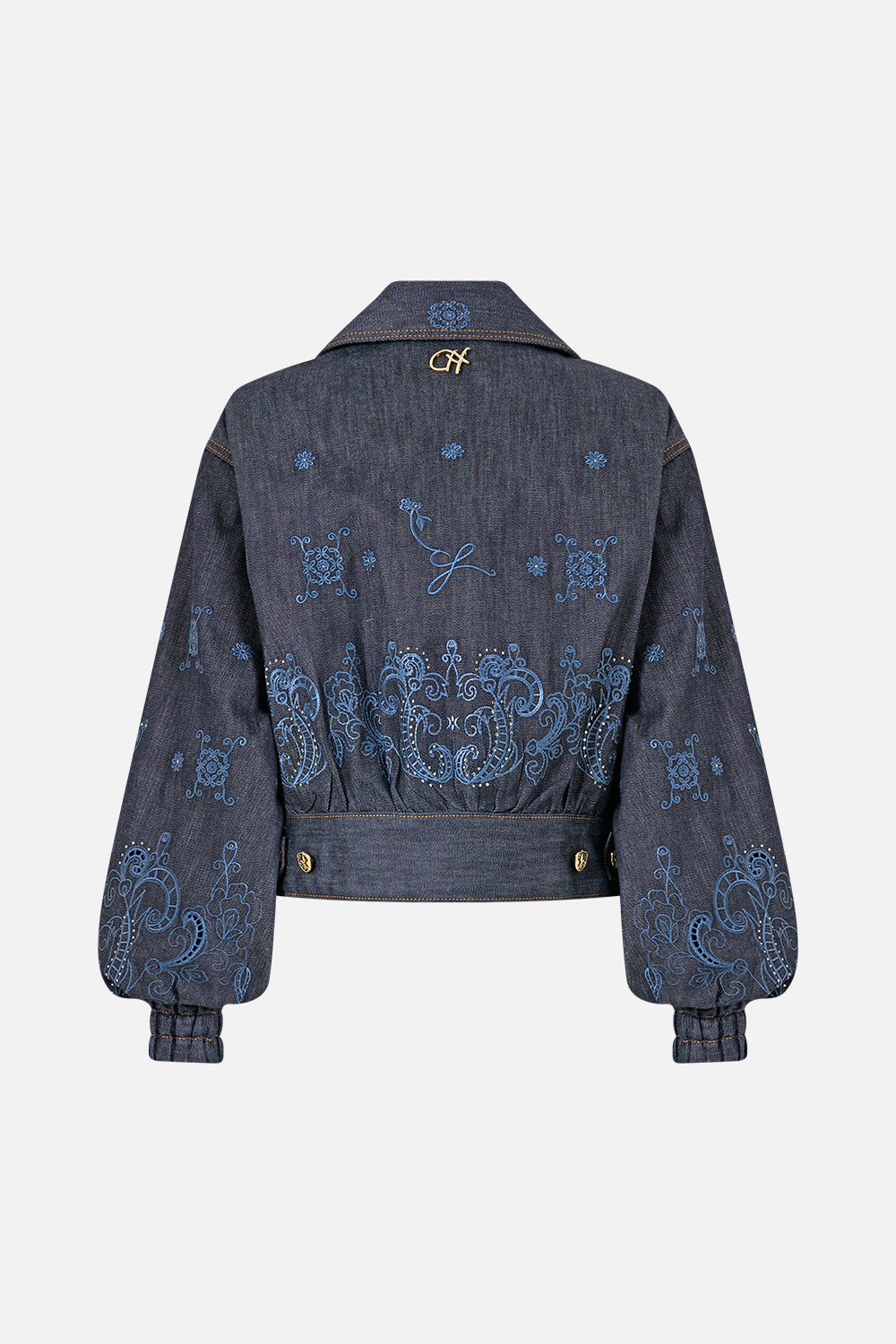 The CAMILLA BOMBER JACKET WITH POCKET DETAILS DENIM