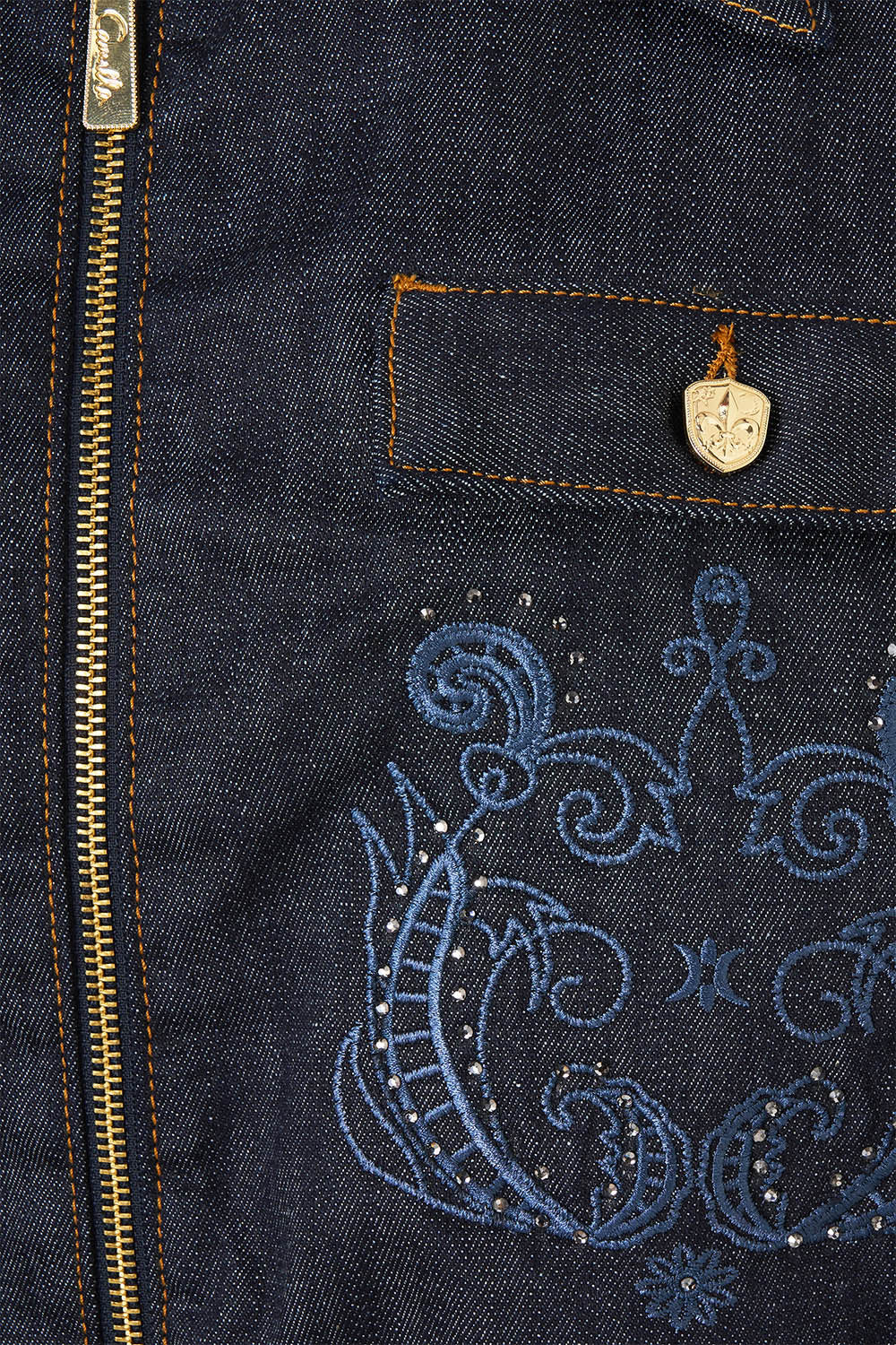 The CAMILLA BOMBER JACKET WITH POCKET DETAILS DENIM
