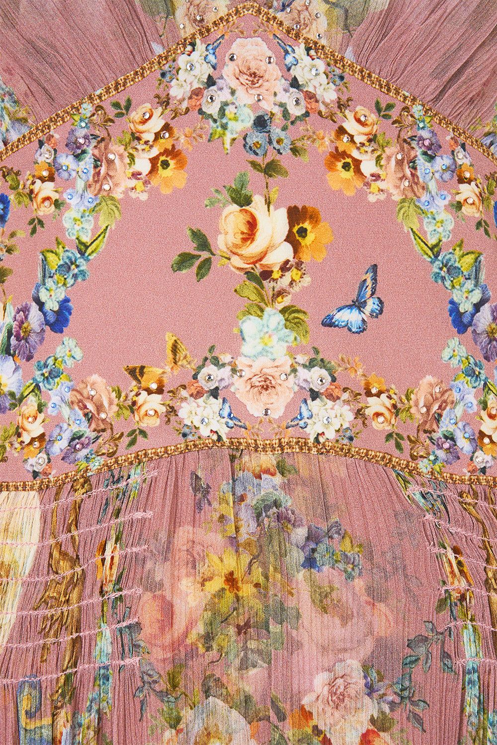 The CAMILLA FLARED SLEEVE DRESS CHAMBER OF BLOOMS