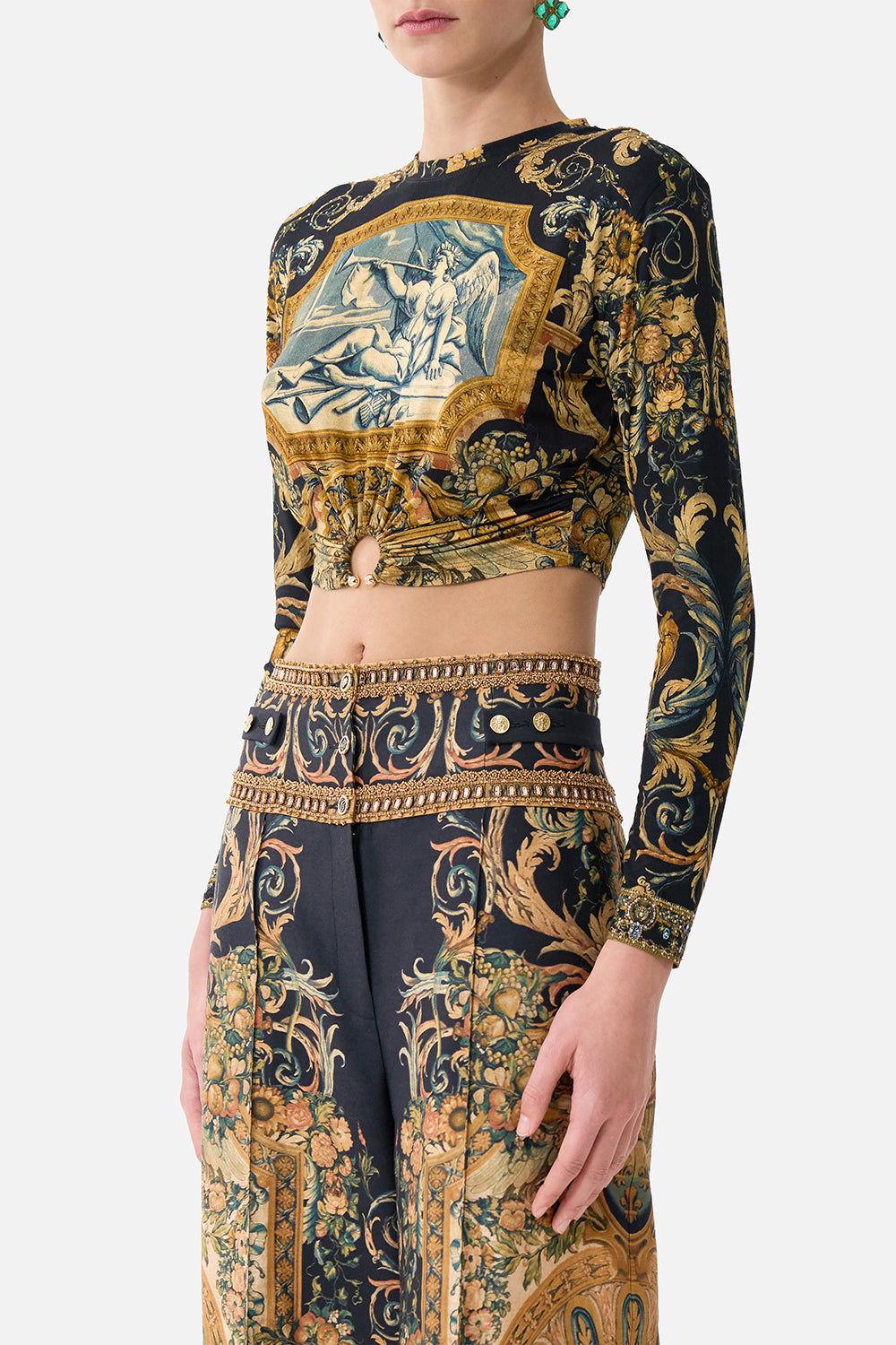 JERSEY LONG SLEEVE TOP WITH HARDWARE MUSEUM MEMOIRS