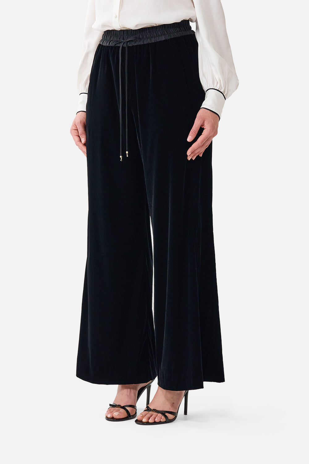 VELVET RELAXED TRACK PANT WITH SIDE PANEL LEOPARD LIBERTINE