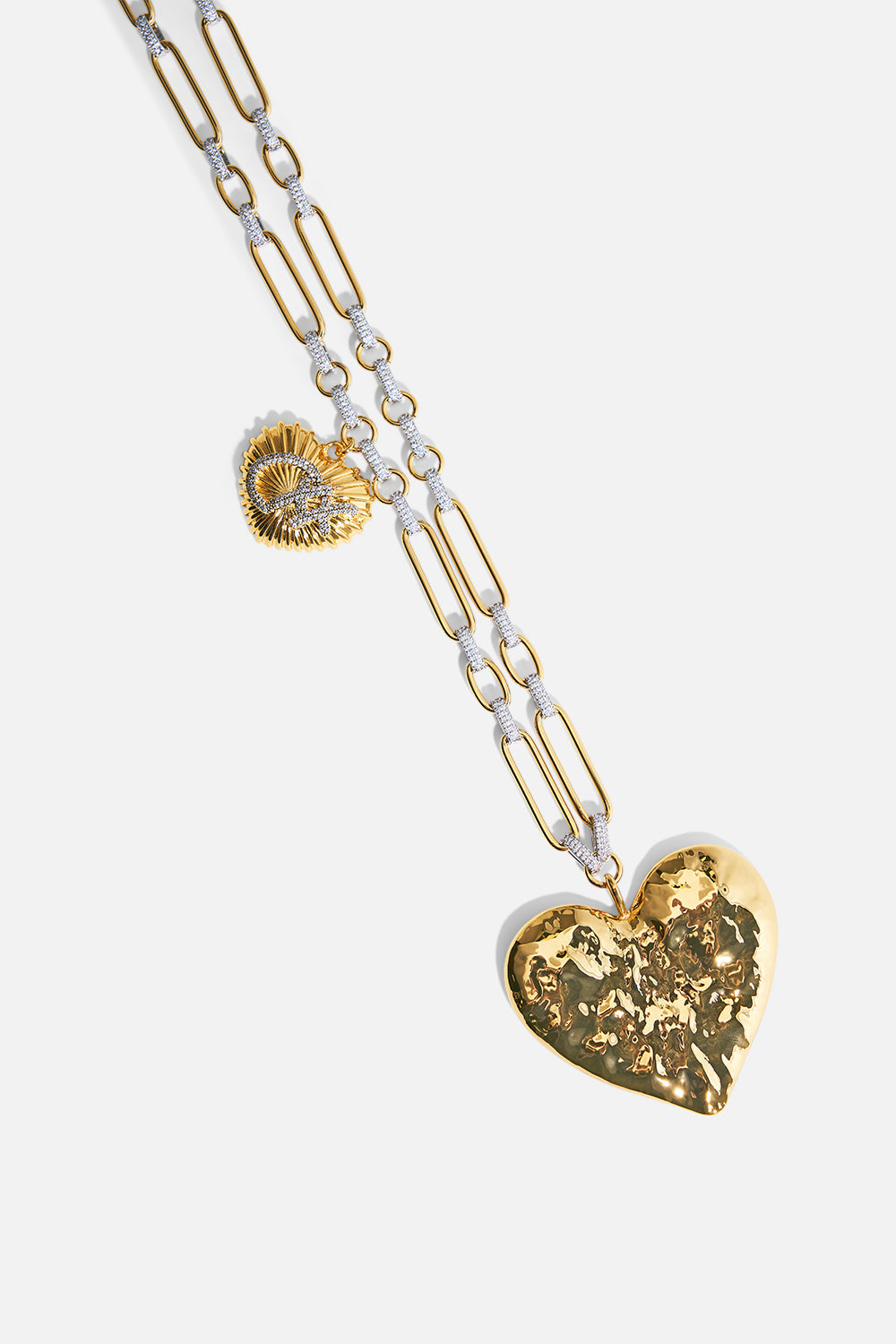 THE HEART STRING QUINTET PENDANT NECKLACE GOLD