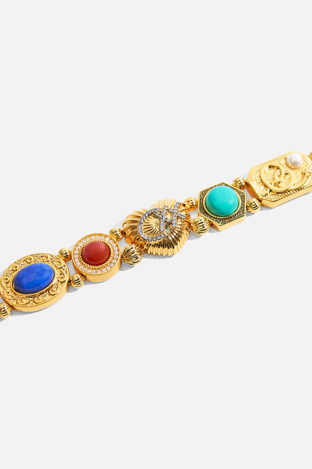 The CAMILLA my cameo romeo statement bracelet in Gold.