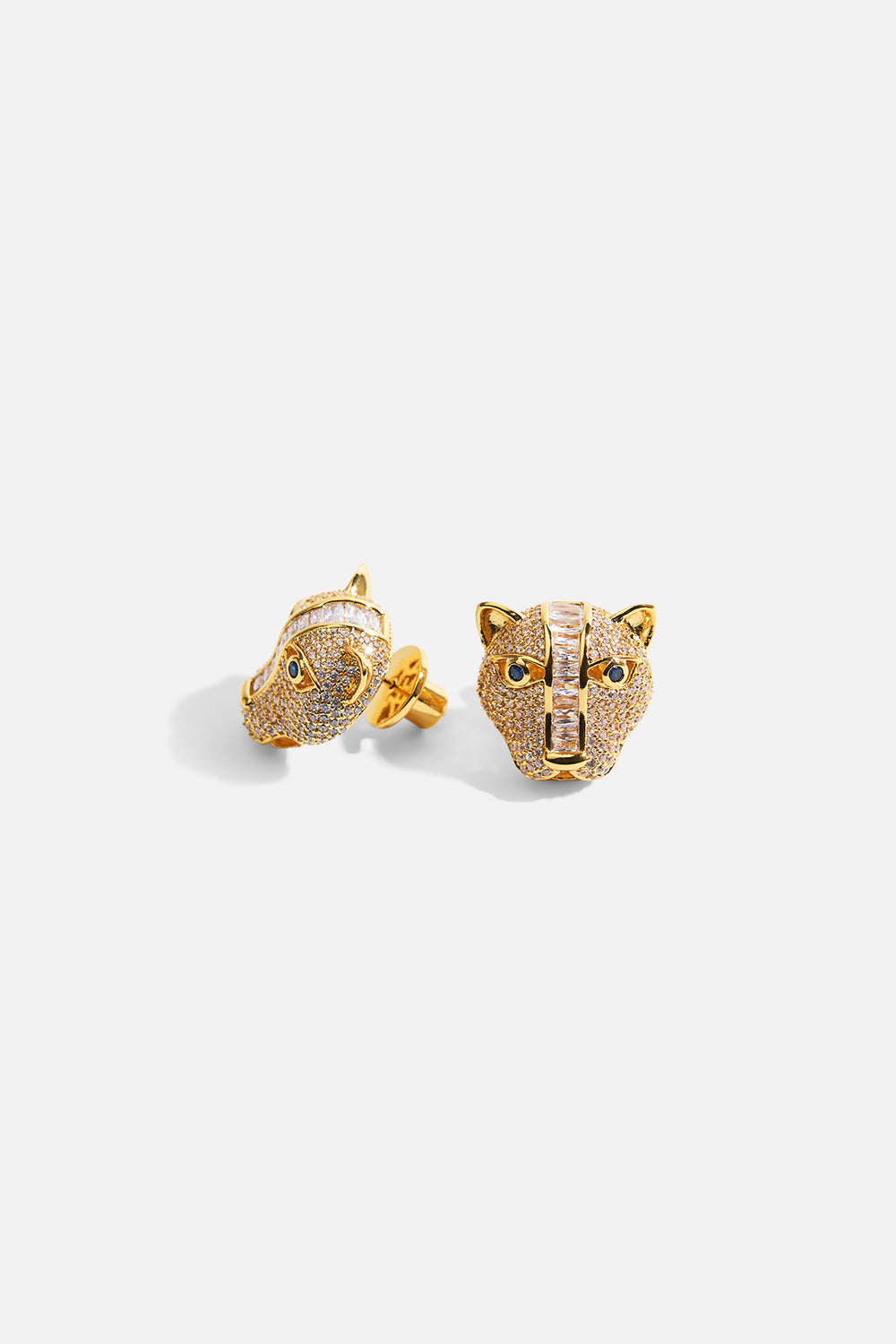 The CAMILLA SAVAGE BEAUTY STUD EARRINGS GOLD in our  print.