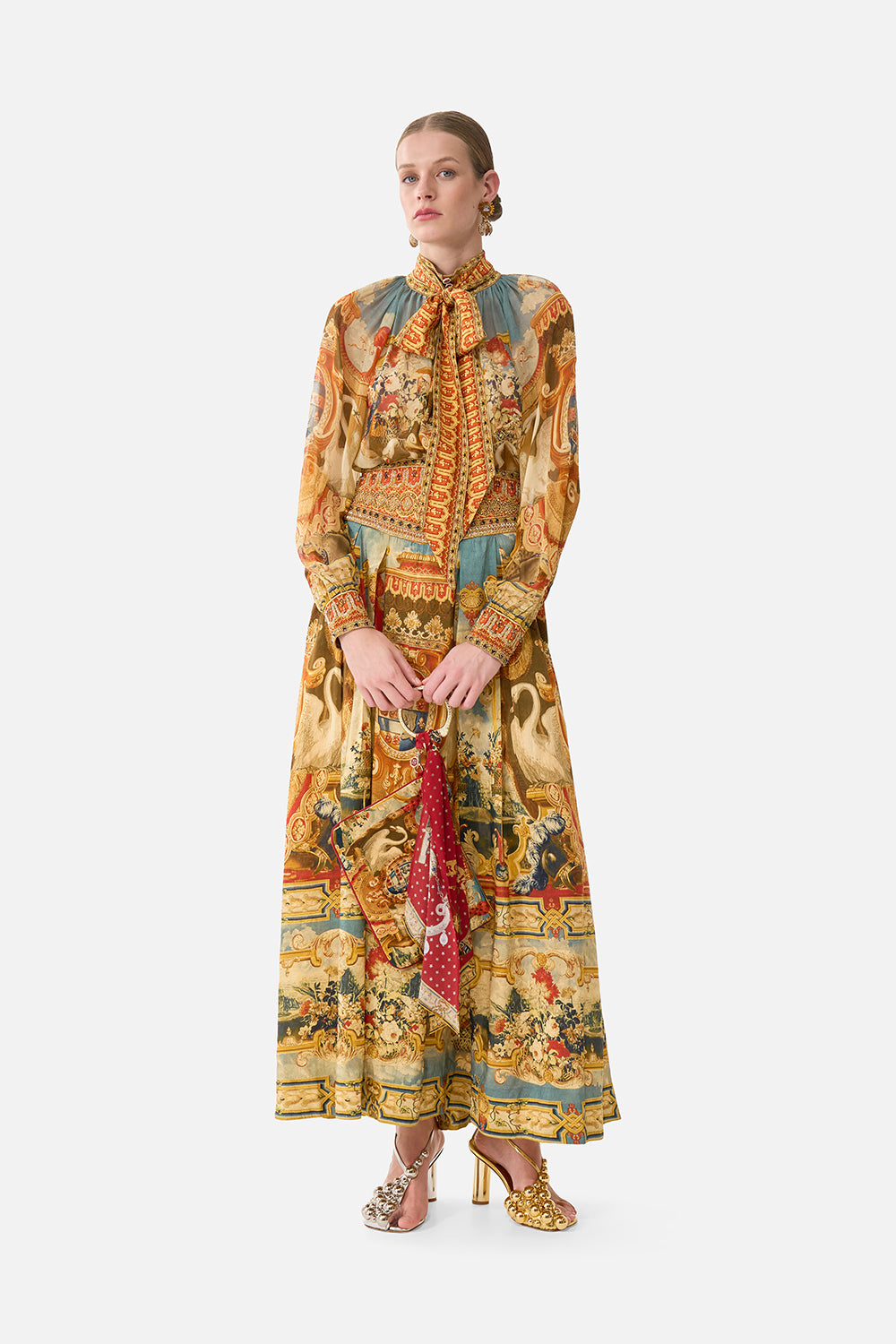 The CAMILLA Ring Scarf Clutch in our Lifeís Rich Tapestry print.