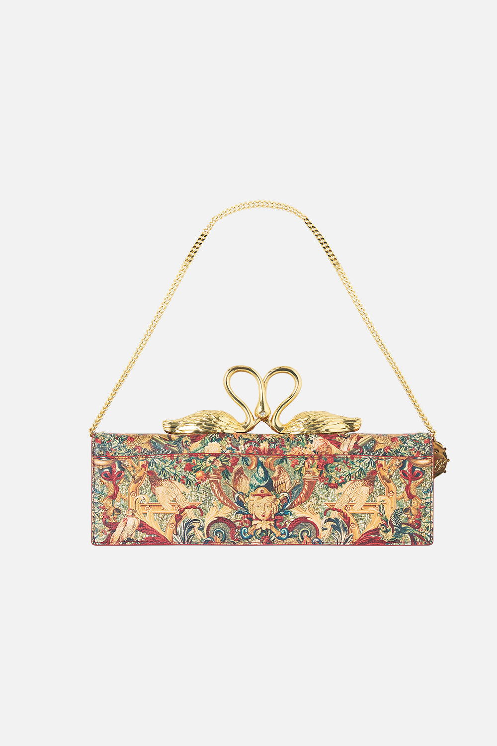 The CAMILLA BAGUETTE CLUTCH MEET ME AT THE MET in our  print.