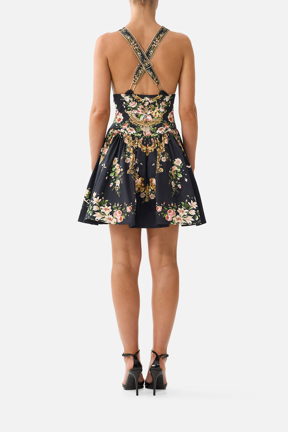 CORSET WAIST MINI DRESS VERSAILLES OR DIE