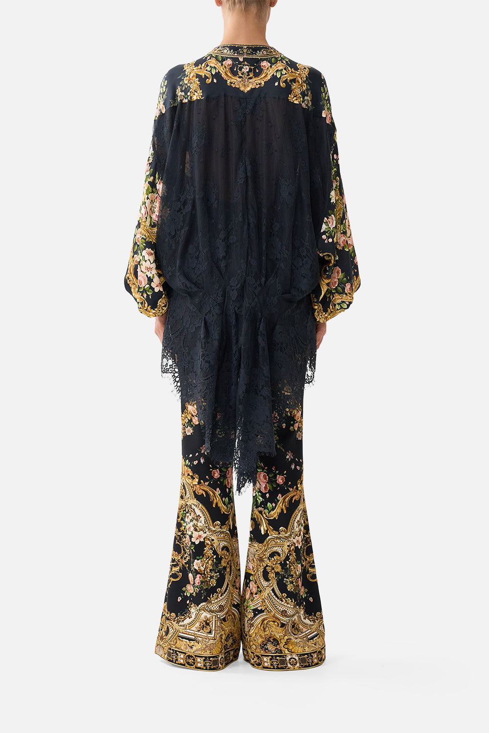 BLOUSE WITH LACE DRAPED BACK DETAIL VERSAILLES OR DIE
