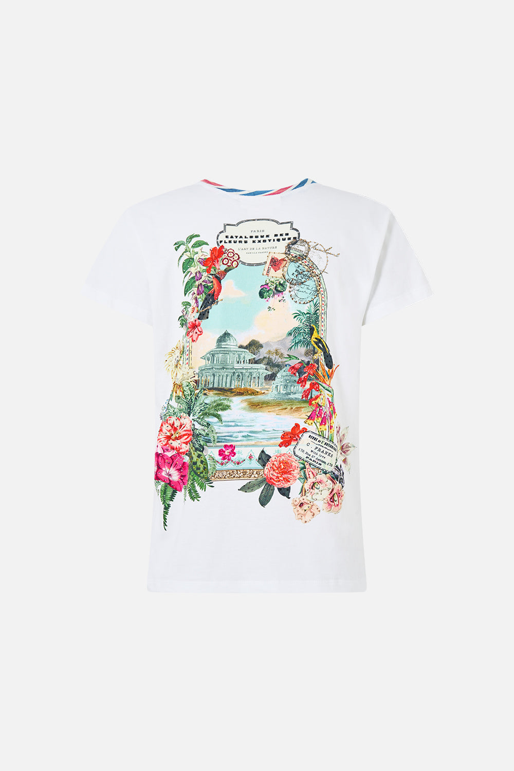 SLIM FIT ROUND NECK T-SHIRT LA BELLE BOTANIQUE