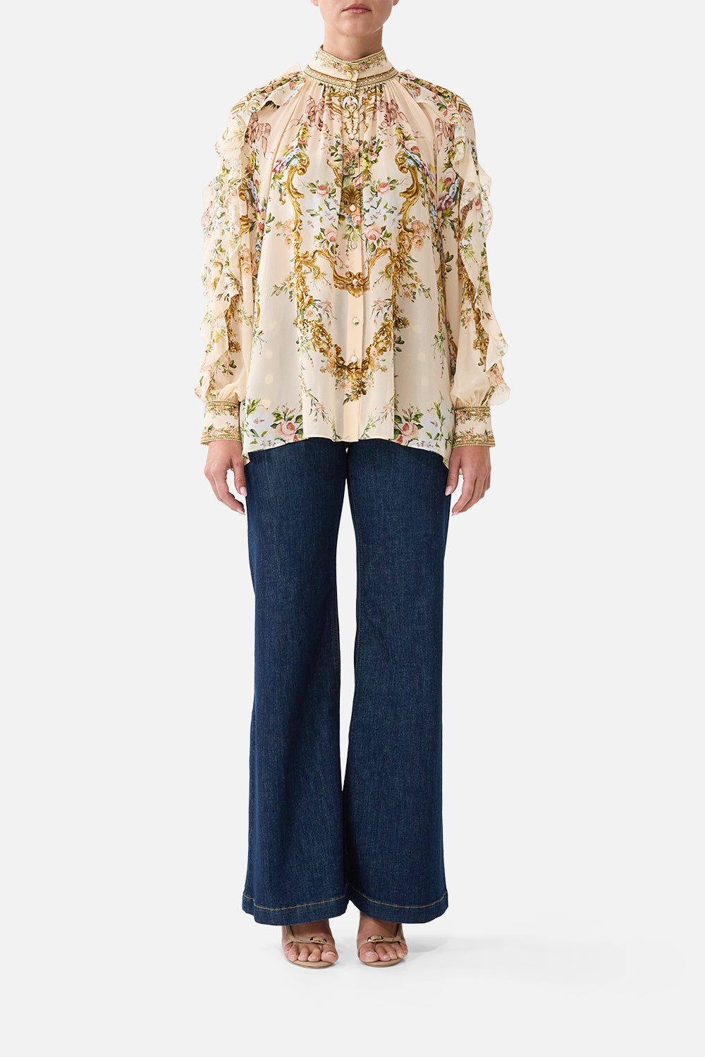 RELAXED BLOUSE WITH FRILL SLEEVE DETAIL A CERTAIN JE NE SAIS QUOI