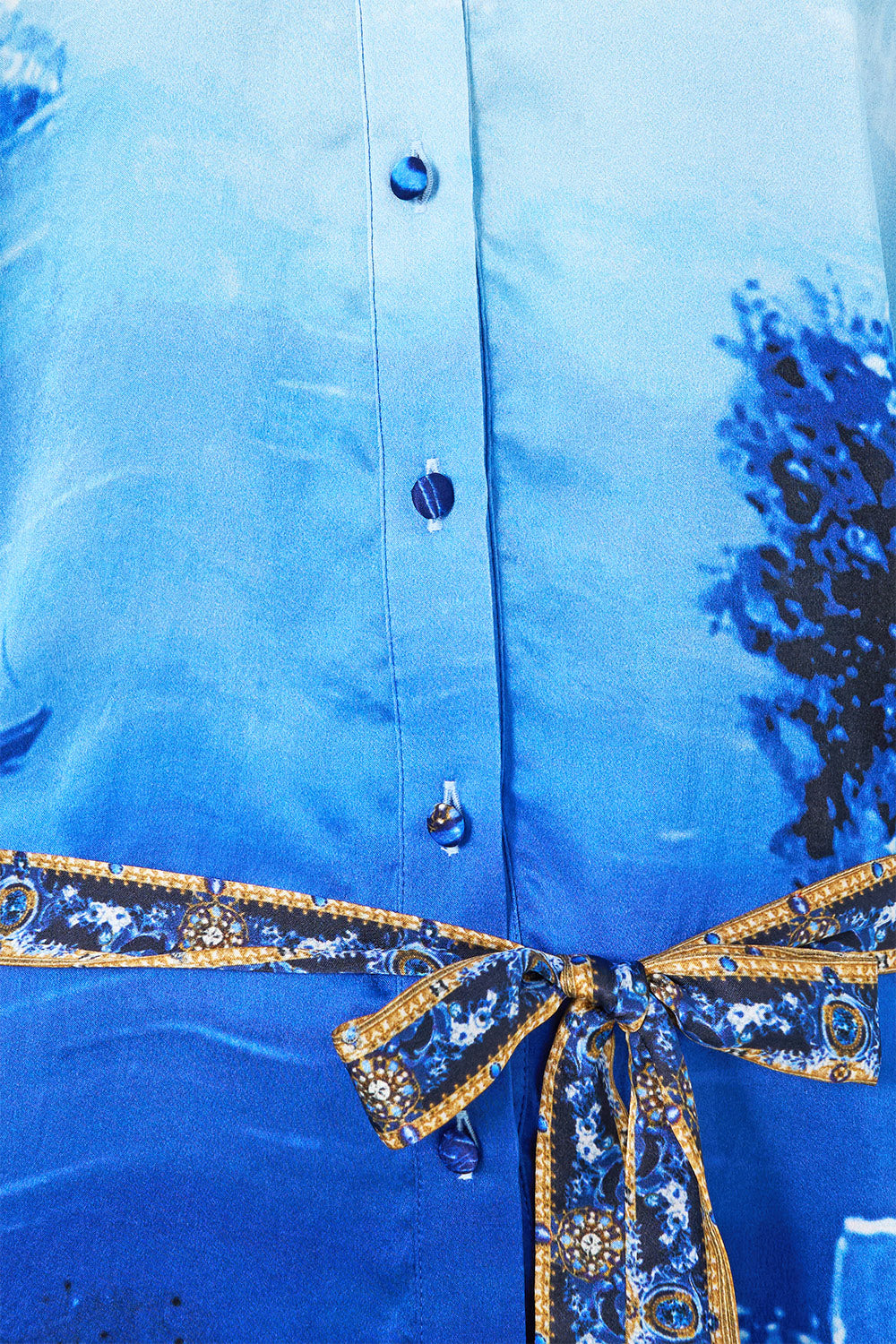 BUTTON THROUGH SCARF BLOUSE SWEET SACRÉ BLEU
