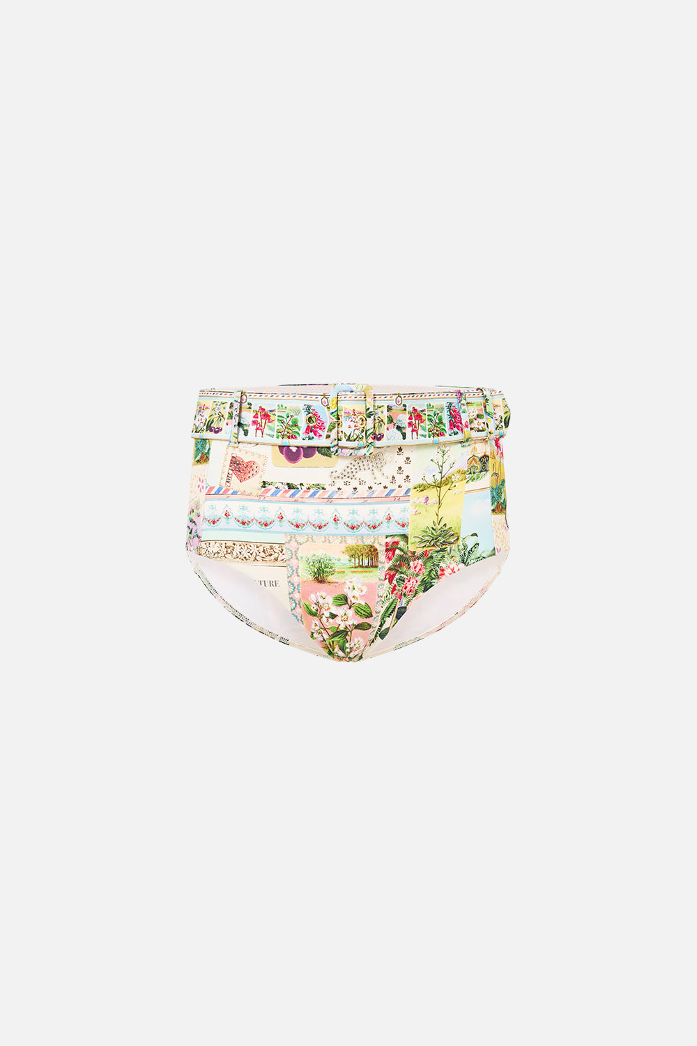 HIGH WAISTED BIKINI BOTTOM W BELT LA BELLE BOTANIQUE