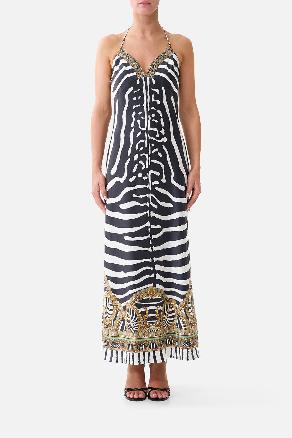 CHAIN DETAIL SLIP DRESS ZIG ZAG ZOO