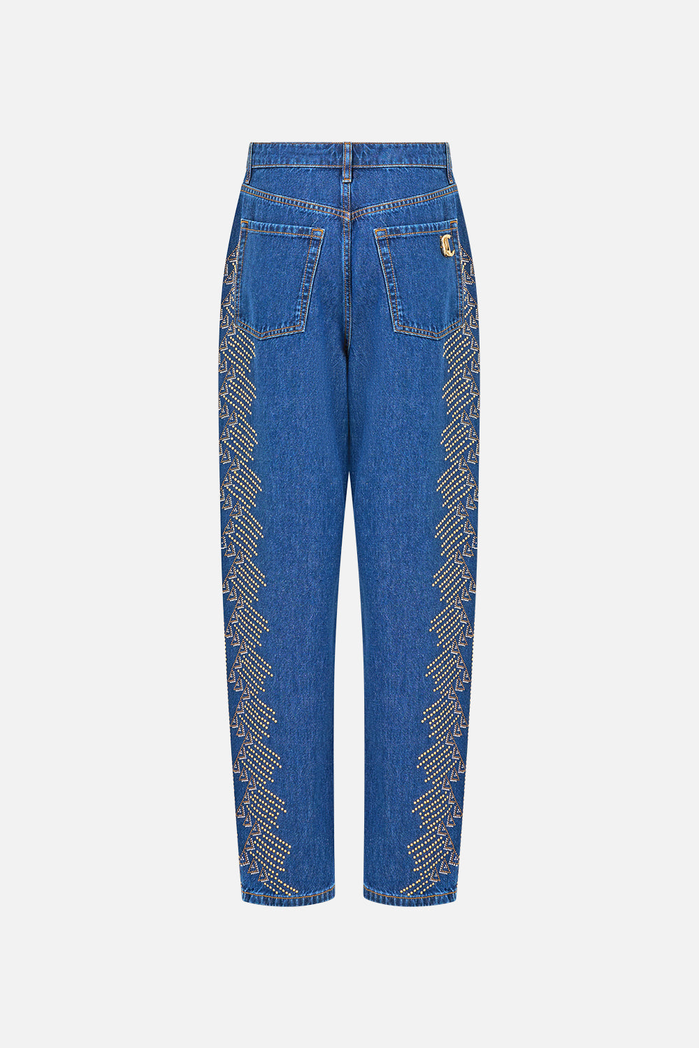 The CAMILLA Milla Girlfriend Jean in Denim. Ghost View Back