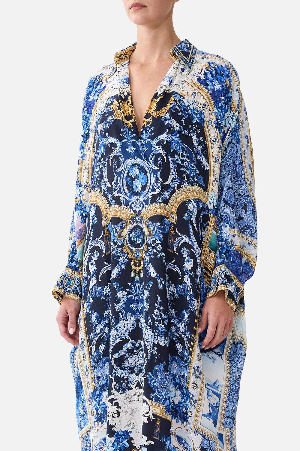 WING COLLAR KAFTAN SWEET SACRÉ BLEU