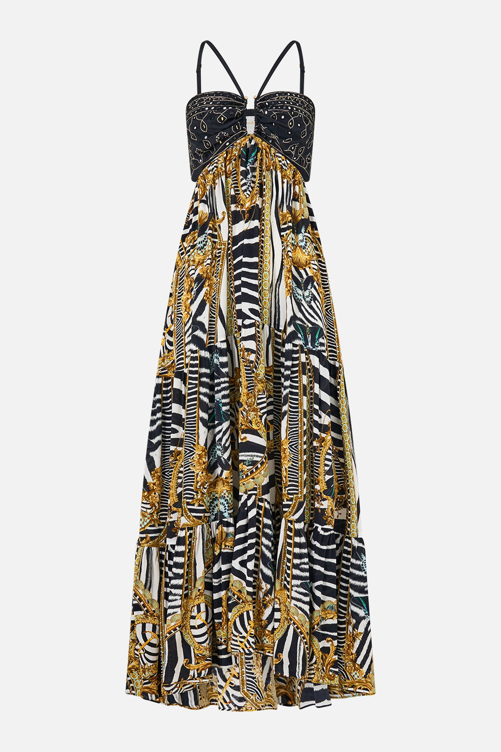 GATHERED CUT OUT DRESS ZIG ZAG ZOO