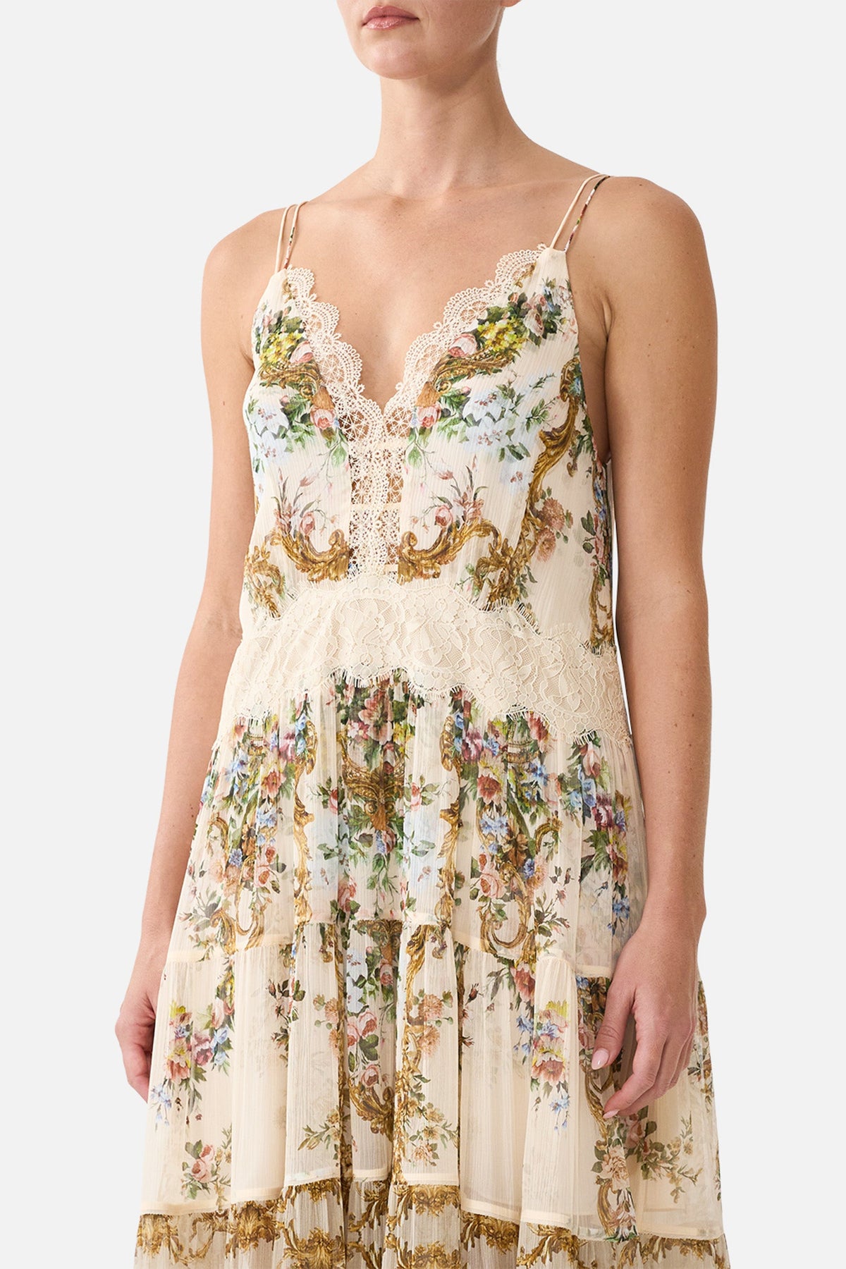 TRAPEZE TIERED DRESS WITH LINING A CERTAIN JE NE SAIS QUOI