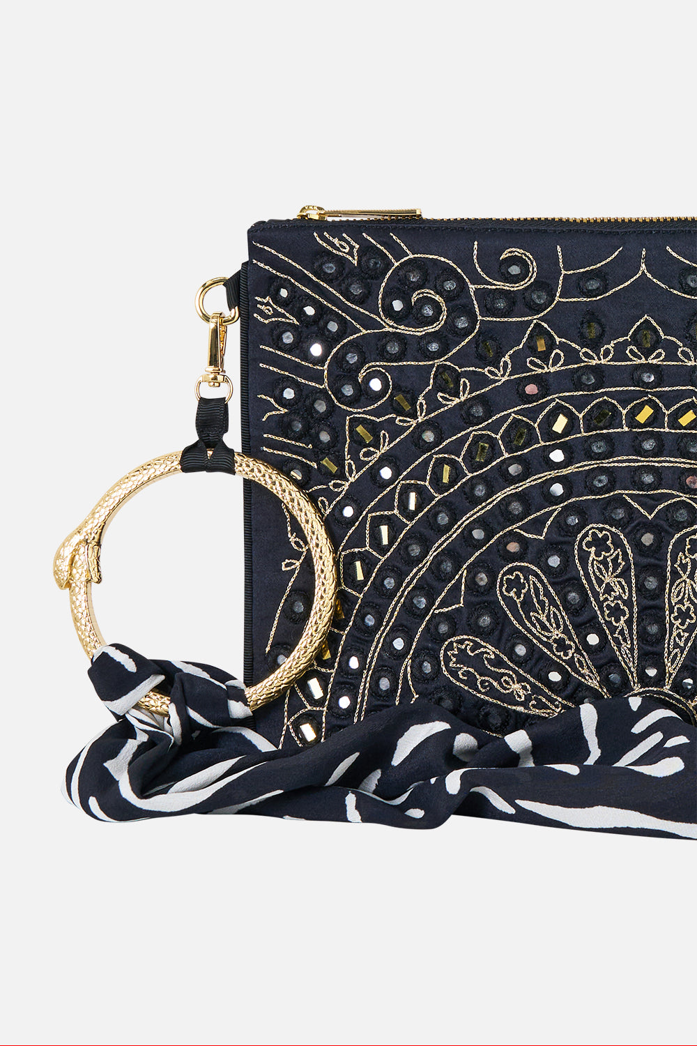 RING SCARF CLUTCH ZIG ZAG ZOO