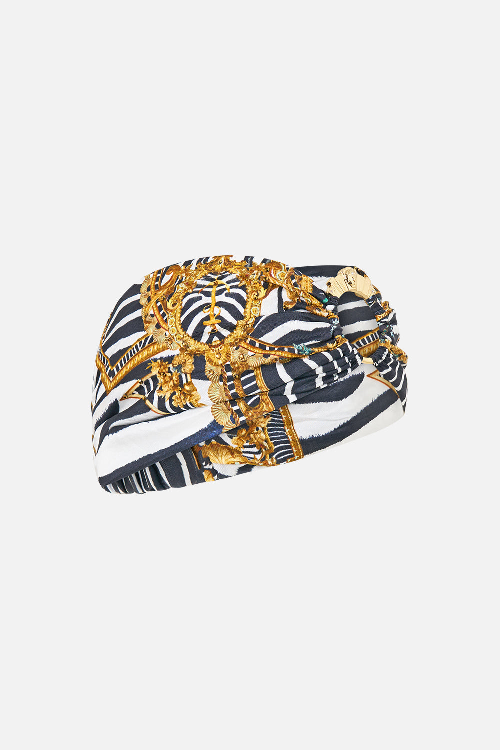 The CAMILLA Ring Headband in Print Zig Zag Zoo. Ghost View Back