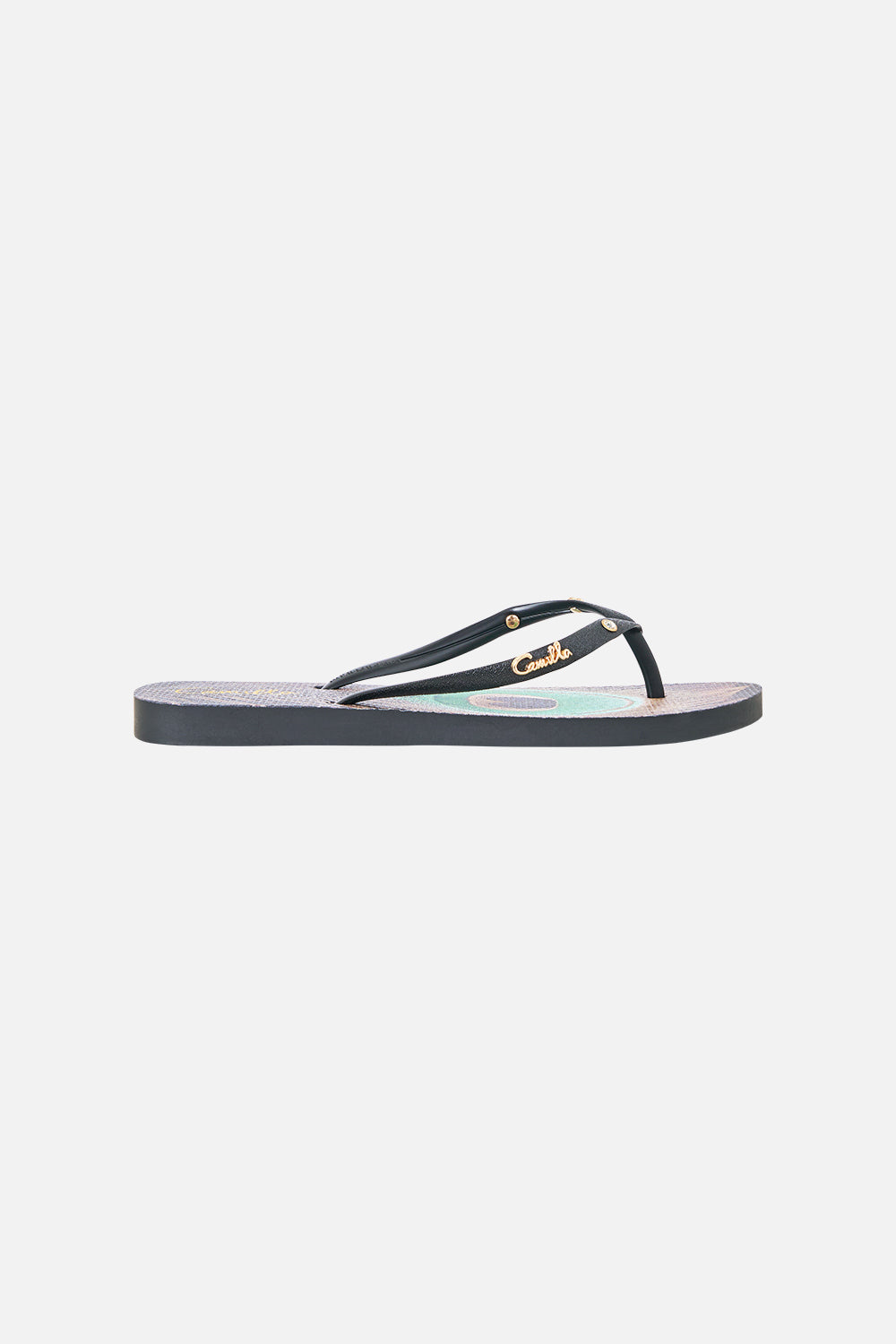 The CAMILLA Thongs in Print A Wink to the Wild. Ghost View Front