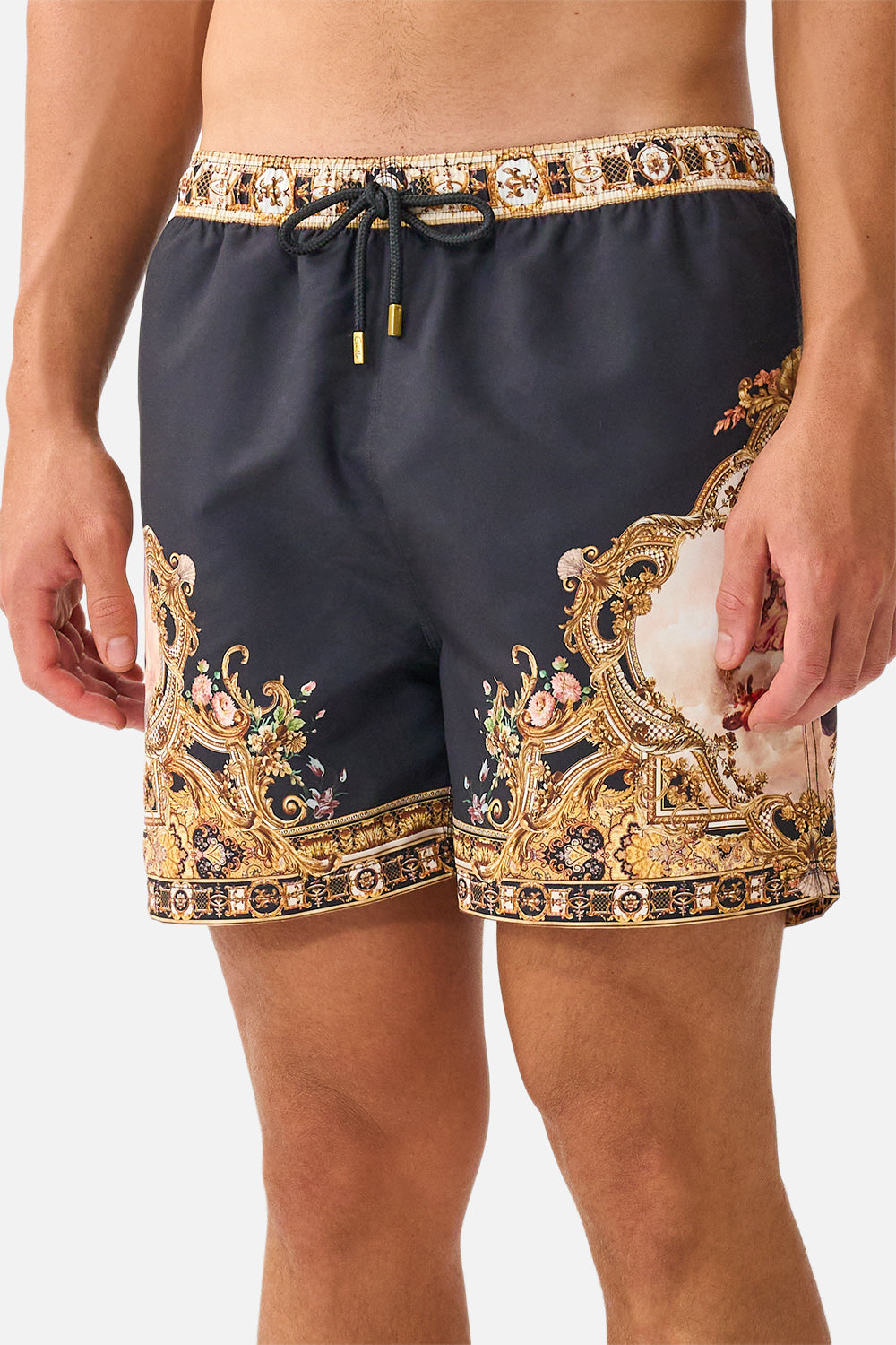 MID LENGTH BOARDSHORT WITH ELASTIC WAIST VERSAILLES OR DIE
