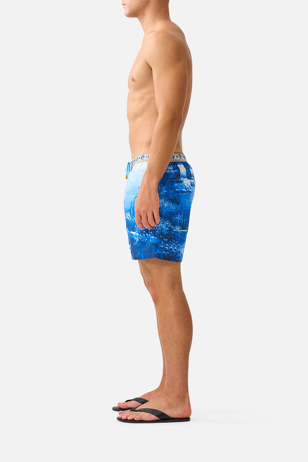 The Sweet Sacre Bleu Mid Length Boardshort With Elastic Waist