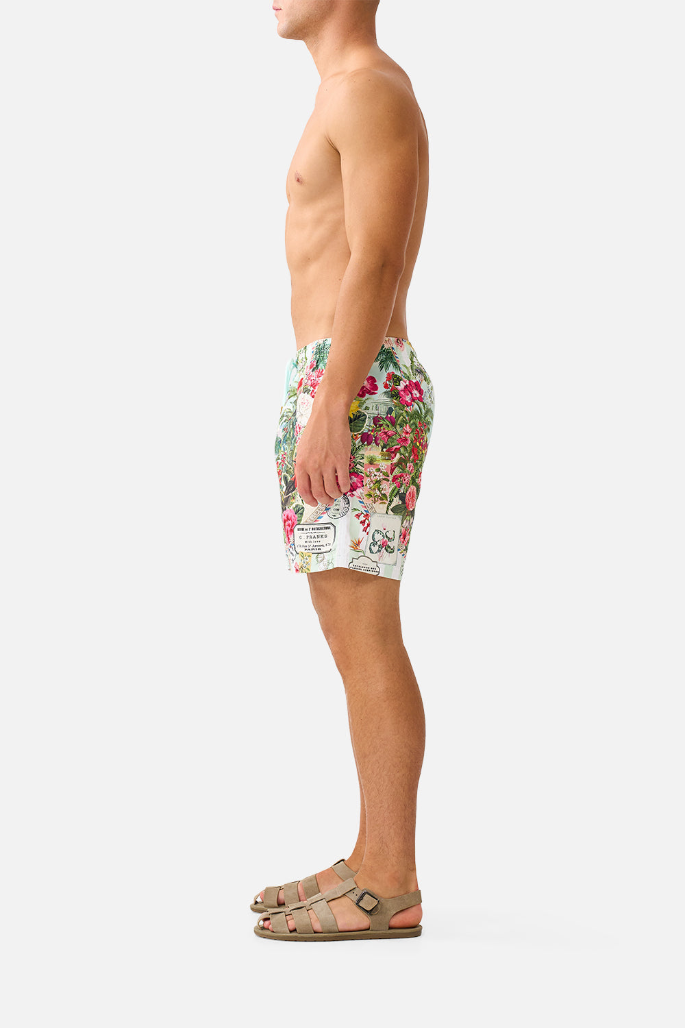 MID LENGTH BOARDSHORT WITH ELASTIC WAIST LA BELLE BOTANIQUE
