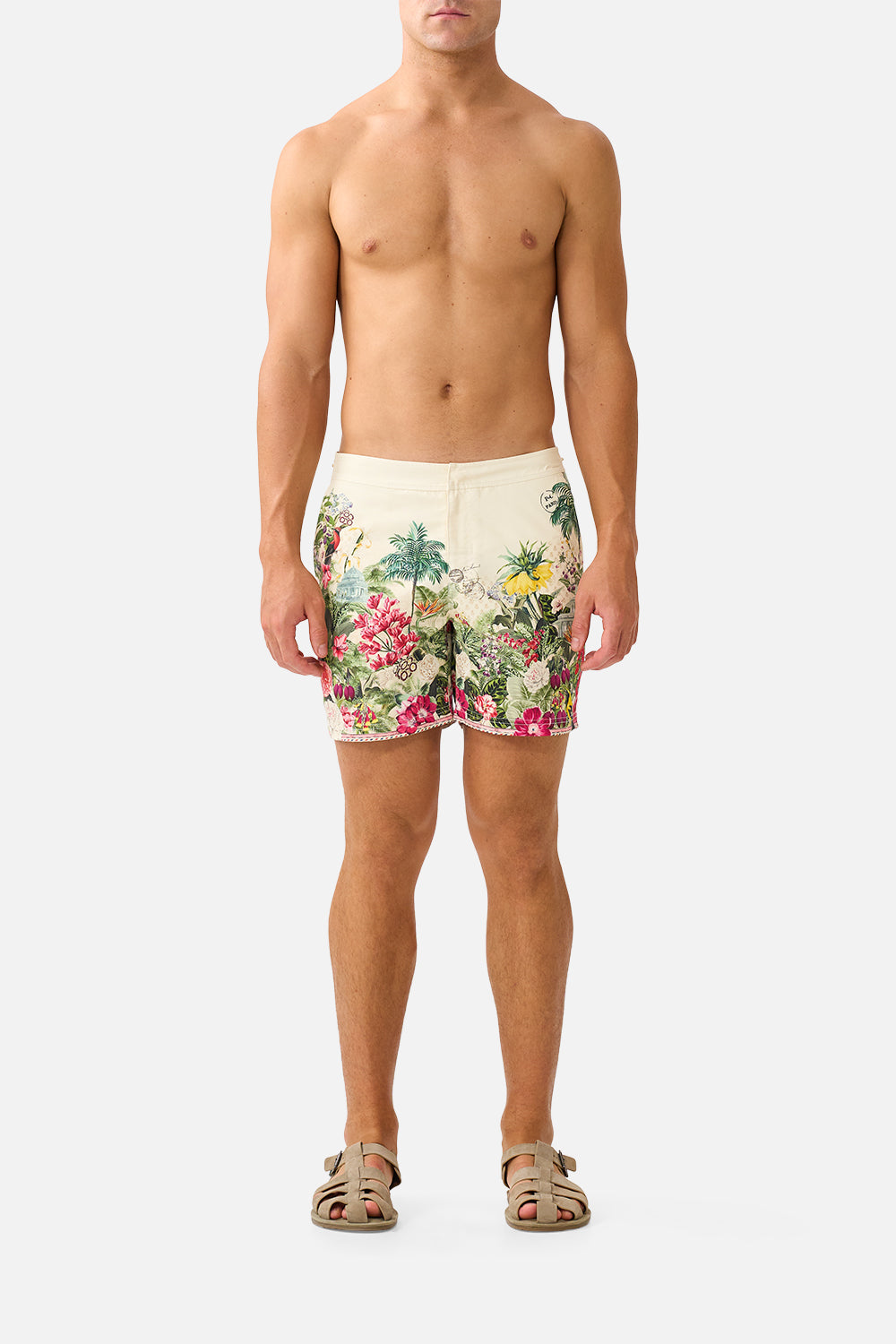 MID LENGTH BOARDSHORT WITH FIXED WAIST LA BELLE BOTANIQUE
