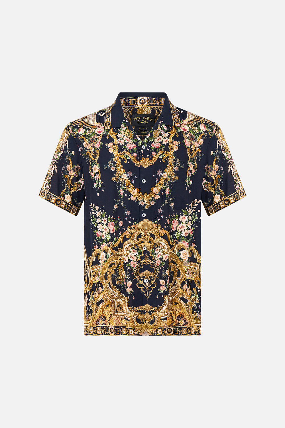 SHORT SLEEVE CAMP COLLARED SHIRT VERSAILLES OR DIE