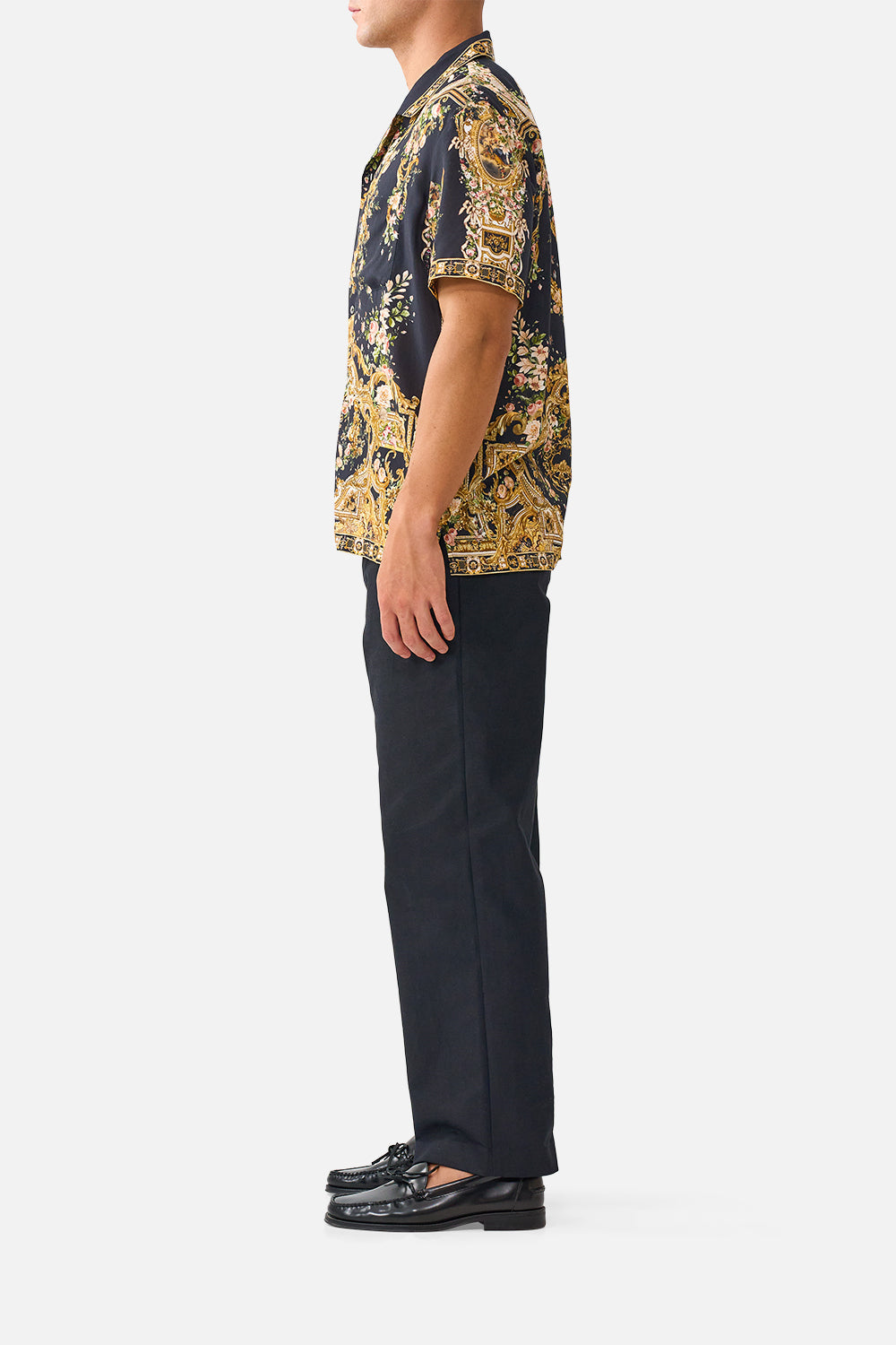 SHORT SLEEVE CAMP COLLARED SHIRT VERSAILLES OR DIE