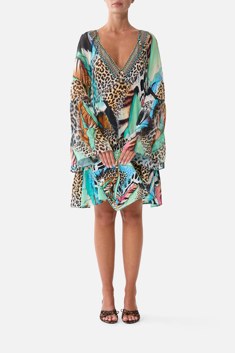 The CAMILLA SCARF CLUTCH BUTTERFLY BOHEMIA