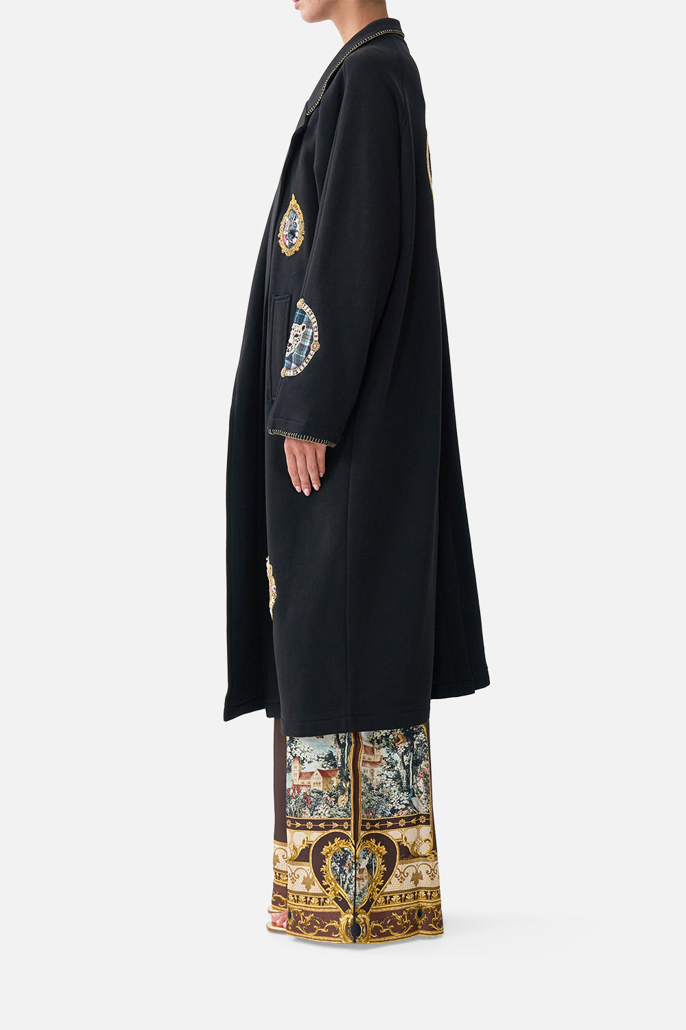 The CAMILLA Sweat Trench Coat Animals in the Palace in our Animals in the Palace print.