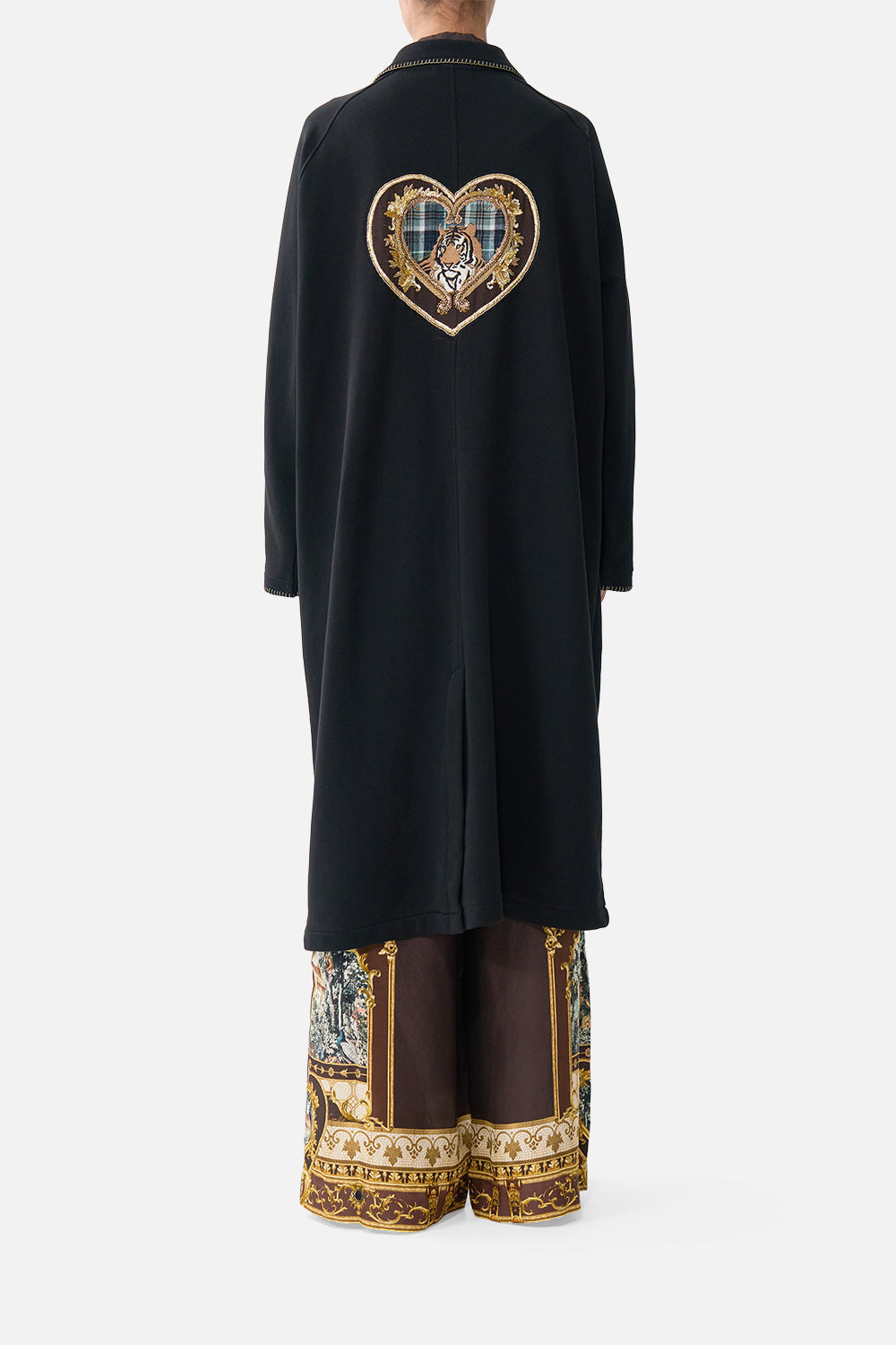 The CAMILLA Sweat Trench Coat Animals in the Palace in our Animals in the Palace print.