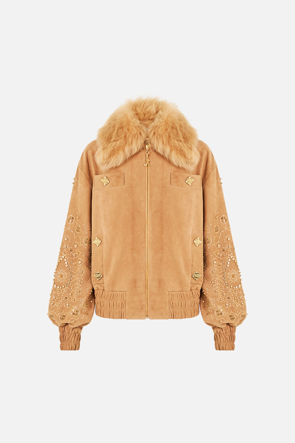 LEATHER BOMBER WITH POCKET DETAILS A MEETING OF MASTERPIECES