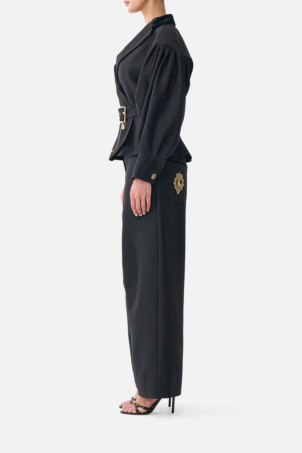 The CAMILLA Relaxed Trouser with Back Yoke Leopard Libertine in our Leopard Libertine print.