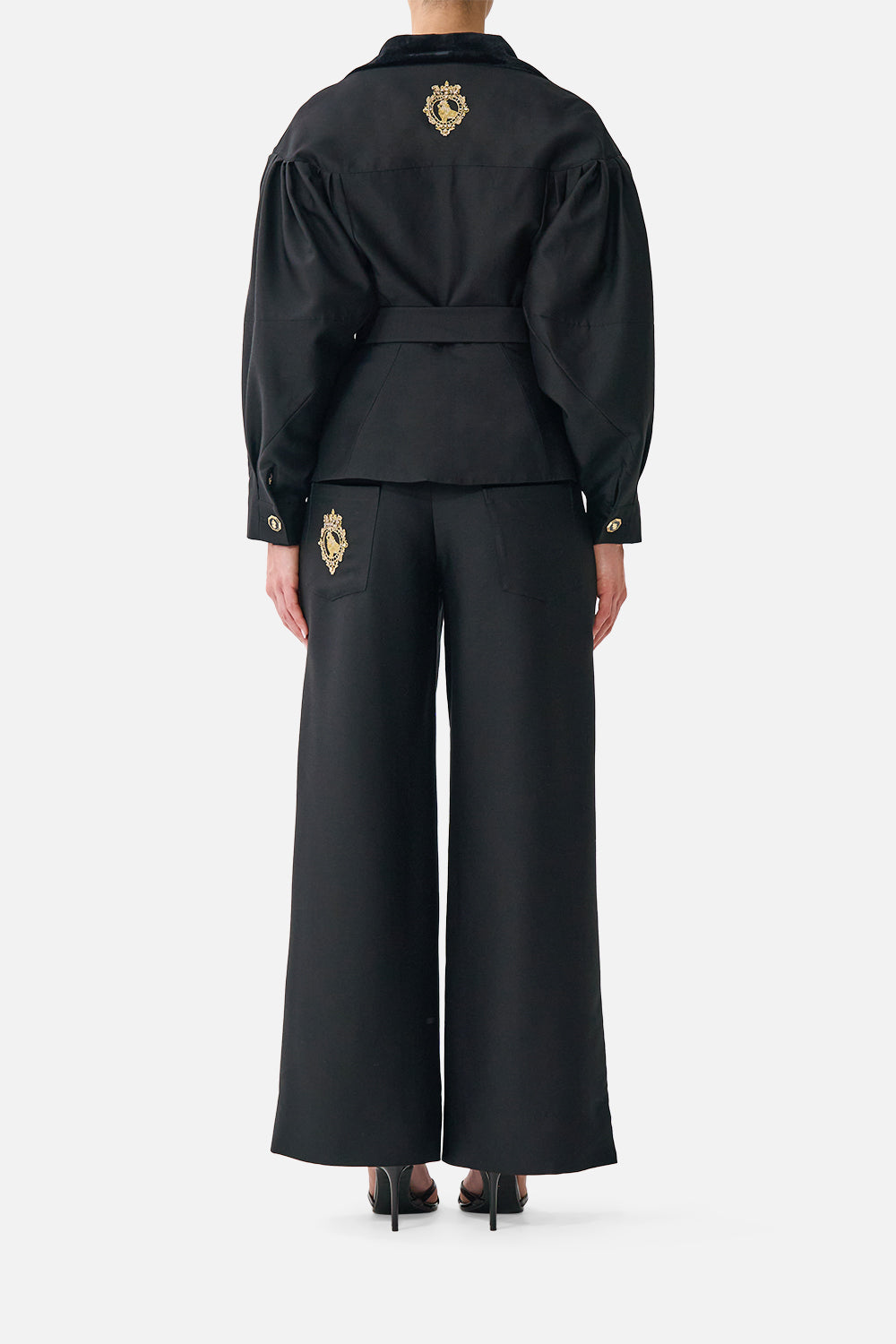 The CAMILLA RELAXED TROUSER WITH BACK YOKE LEOPARD LIBERTINE