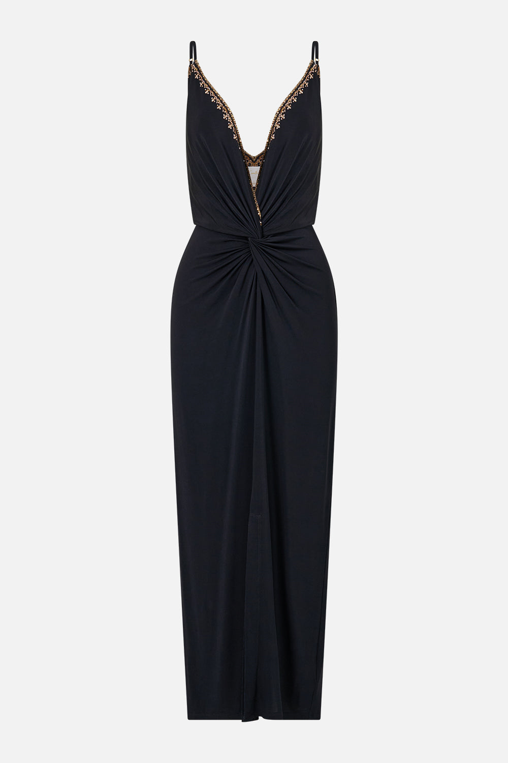 The CAMILLA STRAPPY DRESS WITH TWIST FRONT LEOPARD LIBERTINE