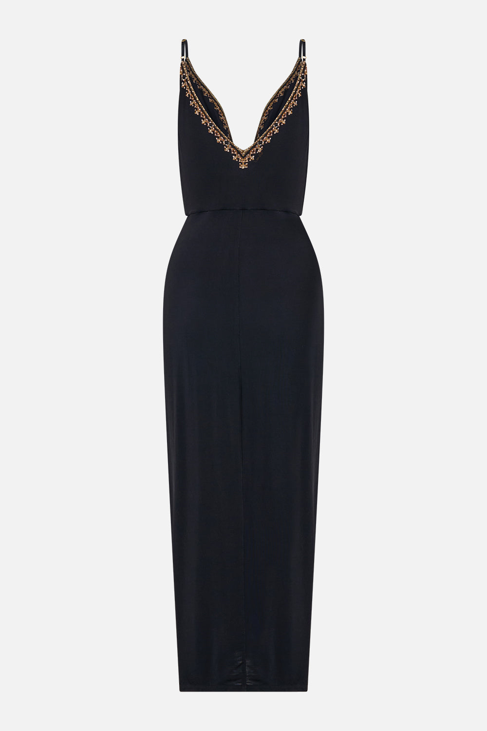 The CAMILLA Strappy Dress with Twist Front Leopard Libertine in our Leopard Libertine print.