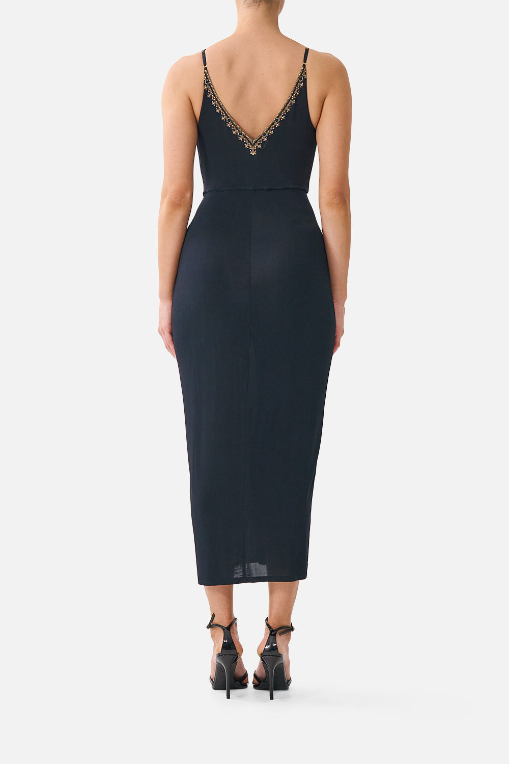 The CAMILLA STRAPPY DRESS WITH TWIST FRONT LEOPARD LIBERTINE