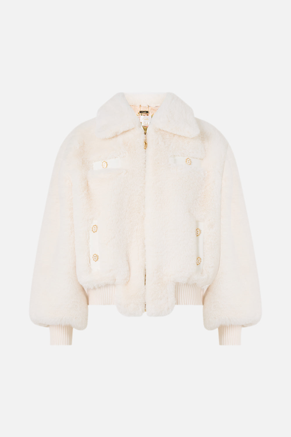 The CAMILLA FAUX FUR BOMBER WITH POCKET DETAILS MIDSUMMER MASTERPIECE