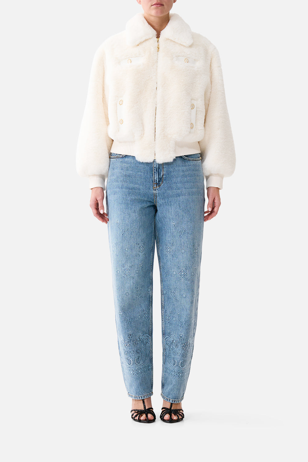 The CAMILLA FAUX FUR BOMBER WITH POCKET DETAILS MIDSUMMER MASTERPIECEMIDSUMMER MASTERPIECE