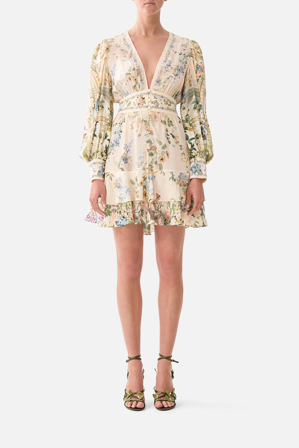 The CAMILLA BUTTON FRONT FRILL DRESS MIDSUMMER MASTERPIECEMIDSUMMER MASTERPIECE
