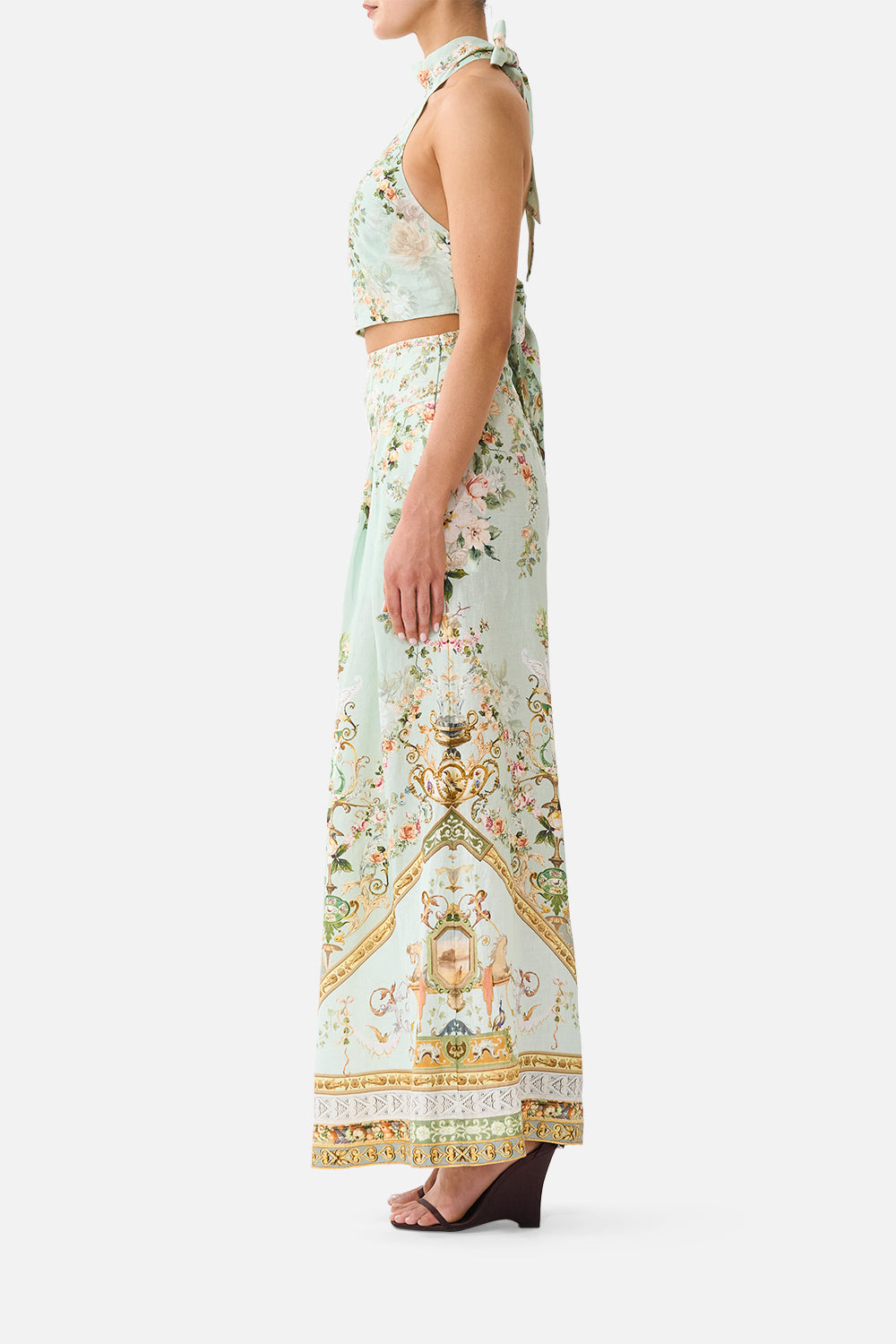 The CAMILLA REVERSIBLE HALTER TIE BACK TOP WILDFLOWER WUNDERLAND