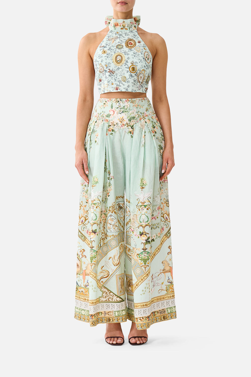 The CAMILLA REVERSIBLE HALTER TIE BACK TOP WILDFLOWER WUNDERLAND