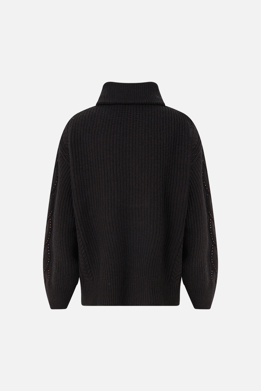 The CAMILLA HALF ZIP KNIT SWEATER NIGHT GARDEN