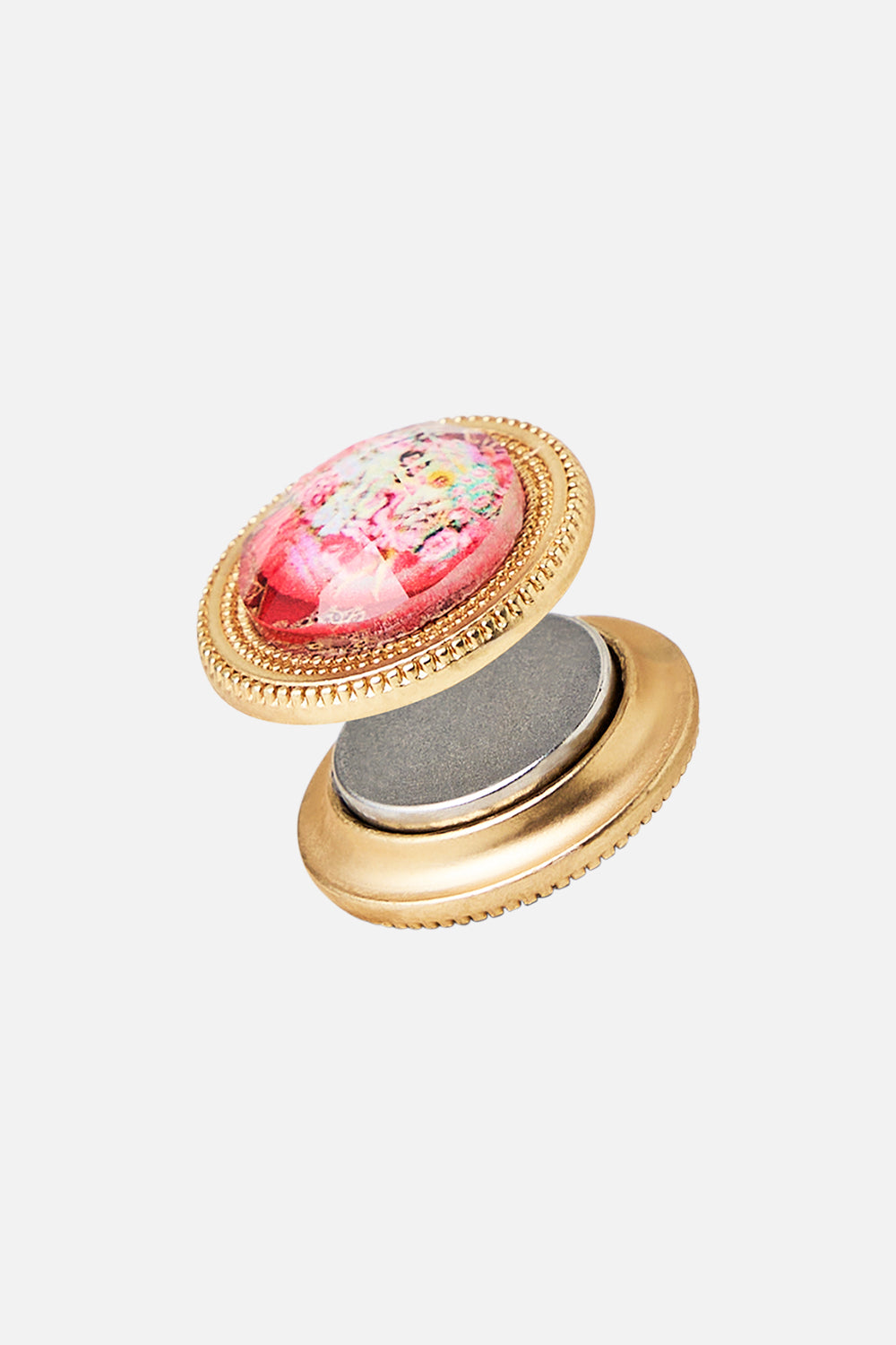 The CAMILLA GOLD CLOTHING MAGNETS OLÉ OLÉ in our  print.