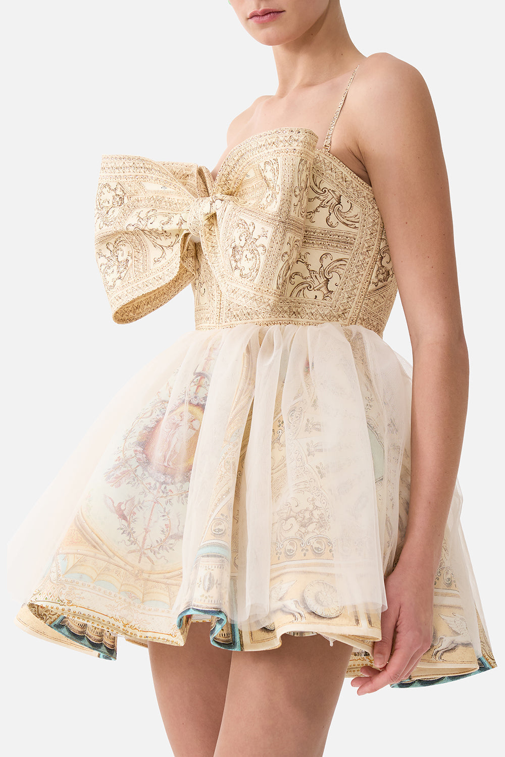 SHORT DRESS WITH BOW DETAIL A BELOVED BOUDOIR
