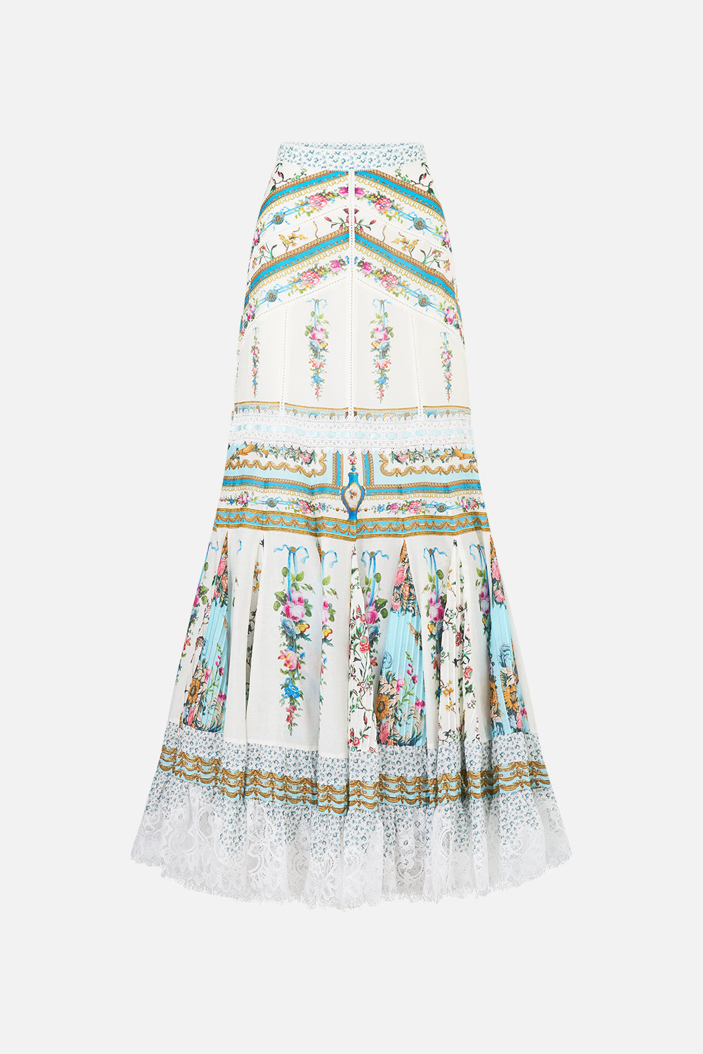 FLARED MAXI SKIRT WITH GODETS ART FOR THE ARTISANS