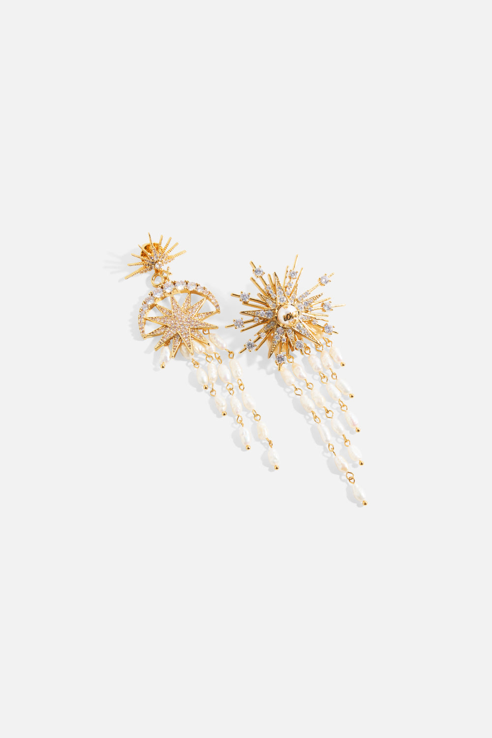 The CAMILLA EMPRESS OF LIGHT STAR CRYSTAL EARRINGS GOLDGOLD